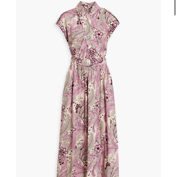 NWT Derek Lam 10 Crosby Celeste Pink Floral Print Dress - 00 - Picture 3 of 5